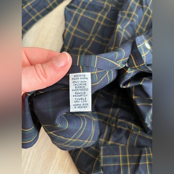 Ralph Lauren Men’s Vintage Long Sleeve Blue Green Yellow Plaid Button Down - L - Picture 4 of 6